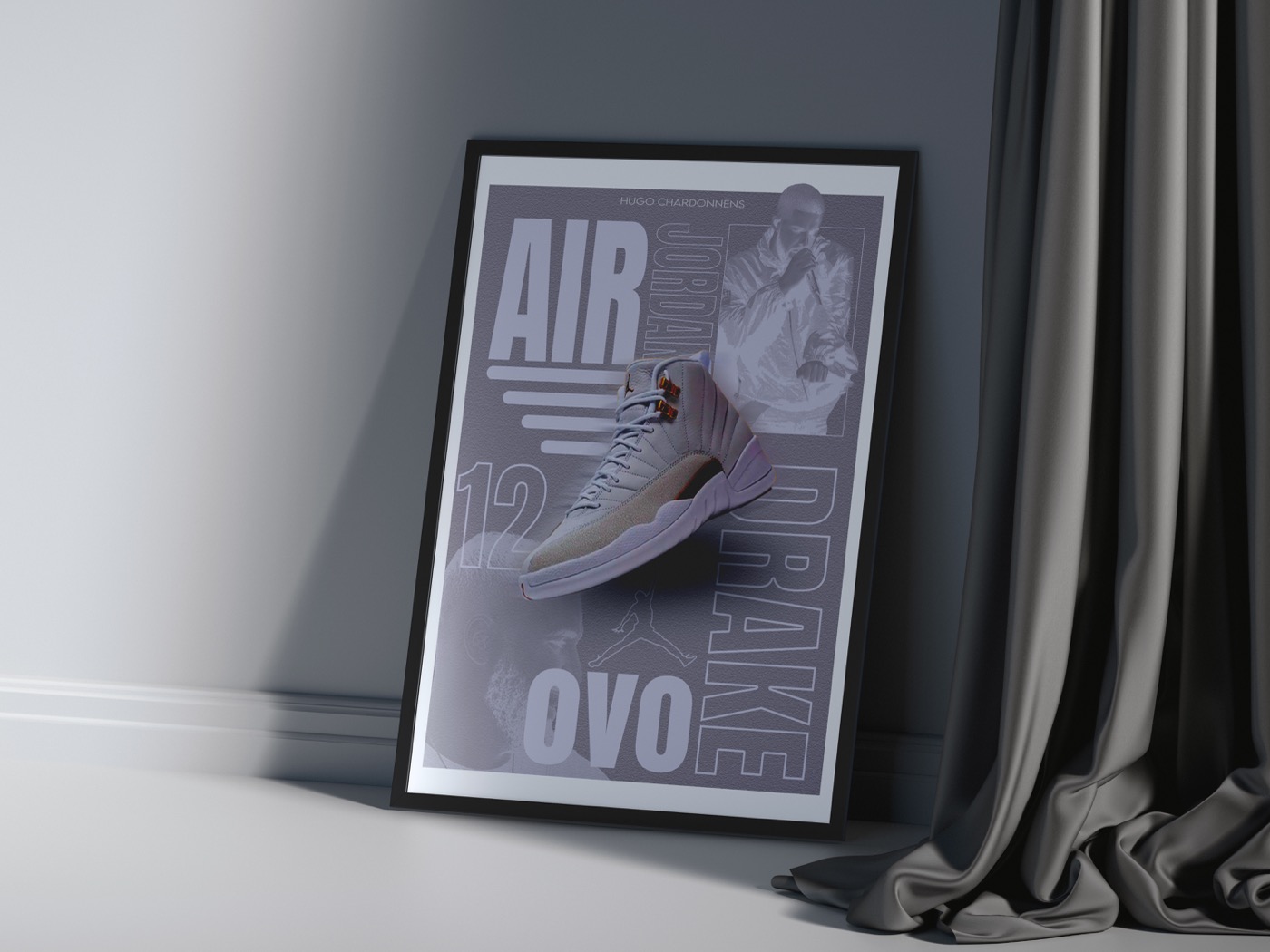 Affiche Air Jordan 12 OVO Drake